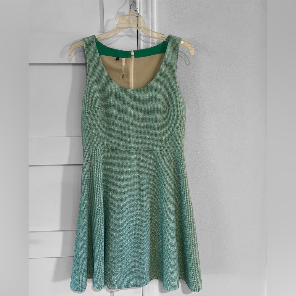 Anthropologie Elegant Green Sleeveless Mini Dress Size 8 EUC